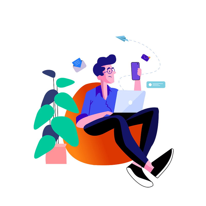 Work from home illustration